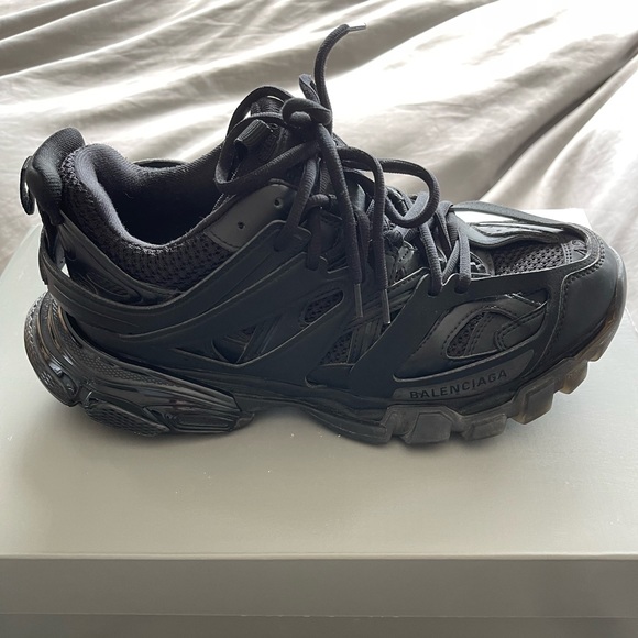Men Balenciaga Track Sneaker Black/Black Clear size 42 (9) - Picture 5 of 12